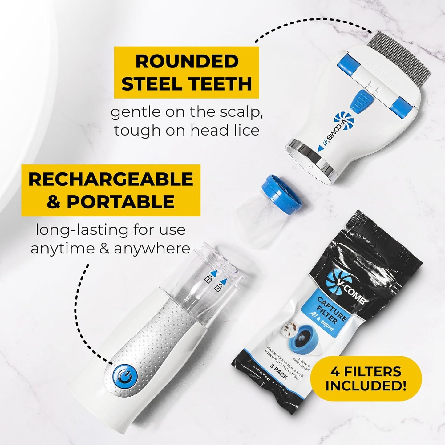 Peina Eléctrico Anti-Liendres Sin Químicos™